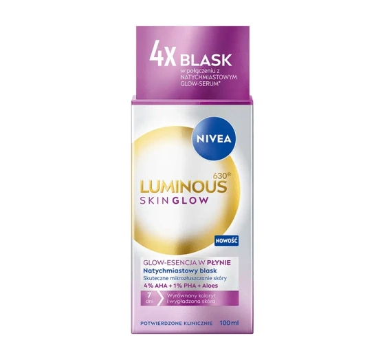 NIVEA Luminous630 Skin Glow жидкий микроотшелушивающий пилинг 100 мл