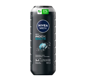 NIVEA MEN ROCK SALT ГЕЛЬ ДЛЯ ДУША С СОЛЬЮ ДЛЯ МЫТЬЯ ТЕЛА ЛИЦА И ВОЛОС 500МЛ