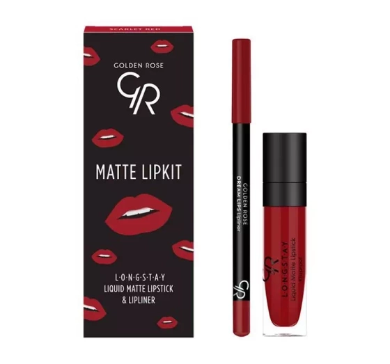 GOLDEN ROSE MATTE LIPKIT НАБІР ДЛЯ МАКІЯЖУ ГУБ SCARLET RED