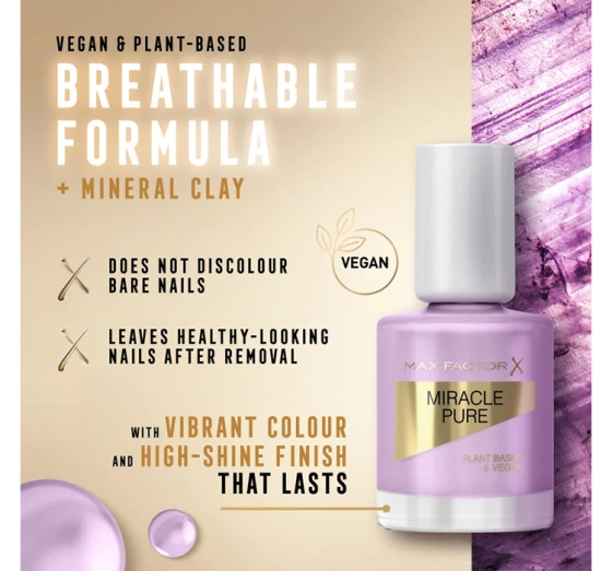 Max Factor Miracle Pure лак для нігтів 335 Serene Amethyst 12мл