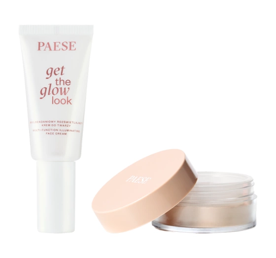 Paese All About The Base 01 подарочный набор для макияжа крем-база под макияж Get The Glow Look 30 мл + ячменная пудра Beauty Powder 10 г