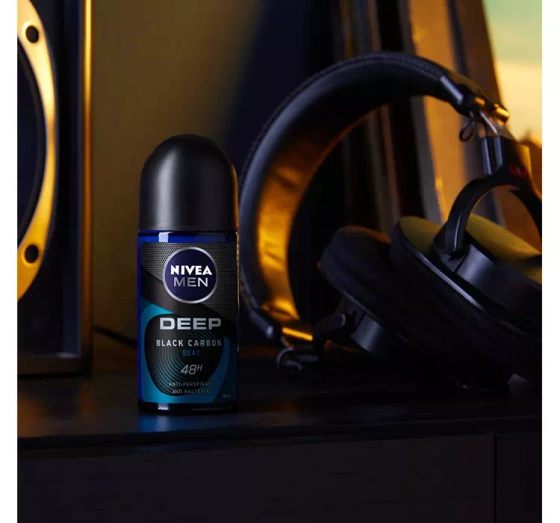 NIVEA MEN DEEP BLACK CARBON BEAT ШАРИКОВЫЙ АНТИПЕРСПИРАНТ 50МЛ