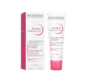 Bioderma Sensibio Defensive rich заспокійливий крем зміцнює природний захист шкіри 40 мл