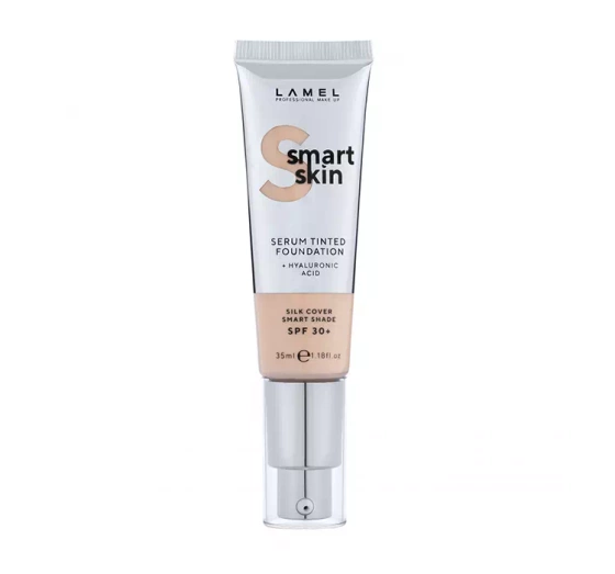 LAMEL SMART SKIN SERUM TINTED FOUNDATION ЗВОЛОЖУВАЛЬНИЙ ТОНАЛЬНИЙ ЗАСІБ SPF30+ 401 PORCELAIN 35МЛ