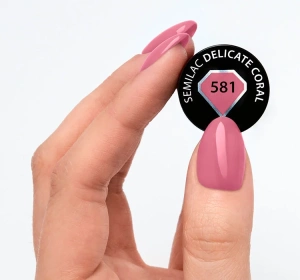 SEMILAC NUDE NAILS ГЕЛЬ-ЛАК 581 DELICATE CORAL 7МЛ