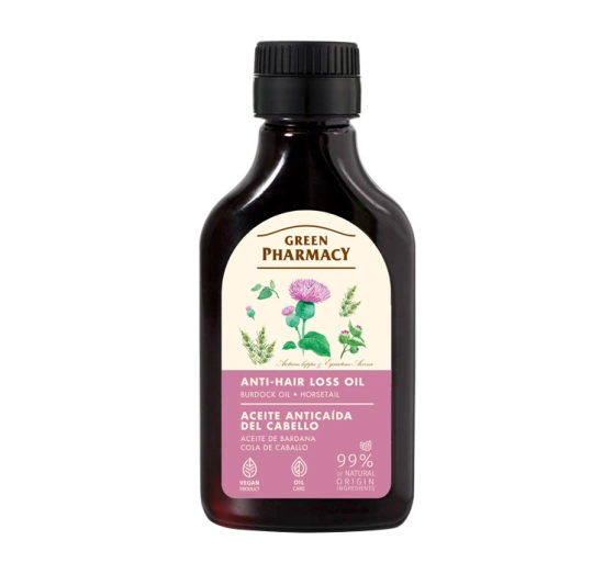 GREEN PHARMACY ЛОПУХОВОЕ МАСЛО С ПОЛЕВЫМ ХВОЩЕМ