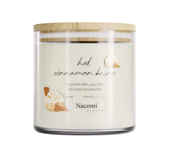 NACOMI FRAGRANCES АРОМАТИЧЕСКАЯ СОЕВАЯ СВЕЧА HOT CINNAMON BUNS 450Г