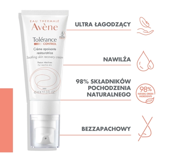AVENE TOLERANCE CONTROL ЗАСПОКІЙЛИВО-РЕГЕНЕРУЮЧИЙ КРЕМ 40МЛ