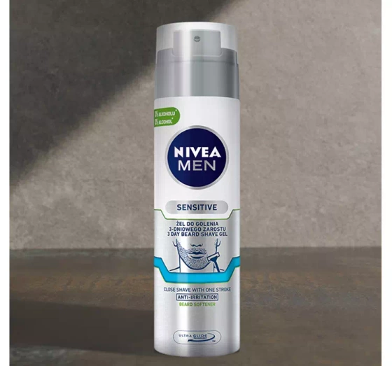 NIVEA MEN SENSITIVE ГЕЛЬ ДЛЯ БРИТЬЯ З-Х ДНЕВНОЙ ЩЕТИНЫ 200МЛ
