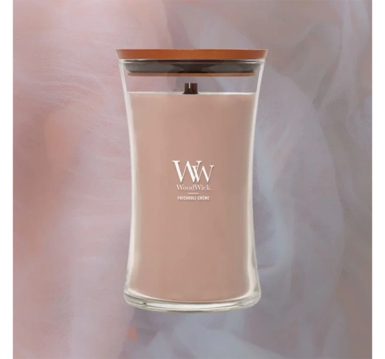 Woodwick Large Jar Candle ароматическая свеча Patchouli Creme 610 г