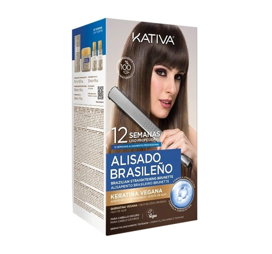 KATIVA ALISADO BRASILENO НАБІР ДЛЯ КЕРАТИНОВОГО ВИПРЯМЛЕННЯ ВОЛОССЯ ДЛЯ БРЮНЕТОК