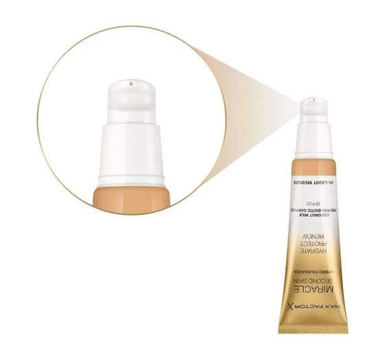 MAX FACTOR MIRACLE SECOND SKIN ТОНАЛЬНИЙ ЗАСІБ 04 LIGHT MEDIUM 30МЛ