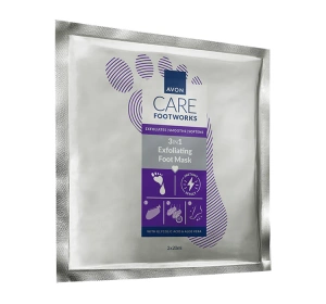 AVON FOOT WORKS ВІДЛУЩУВАЛЬНІ ШКАРПЕТКИ З ГЛІКОЛЕВОЮ КИСЛОТОЮ І АЛОЕ 40МЛ