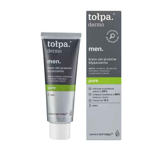 TOŁPA DERMO MEN PURE Увлажняющий и матирующий крем-гель 40 мл