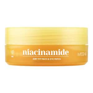 Missha Airy Fit Niacinamide Brightening Face & Eye Patch — гидрогелевые патчи для кожи вокруг глаз с ниацинамидом, 60 штук