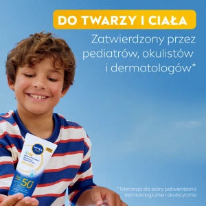 NIVEA SUN Kids Daily UV Protect дитячий бальзам для засмаги для обличчя та тіла SPF50+ 100 мл