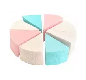 КОЛЬОРОВІ СПОНЖІ ДЛЯ МАКІЯЖУ 8 ШТУК ОМБРЕ