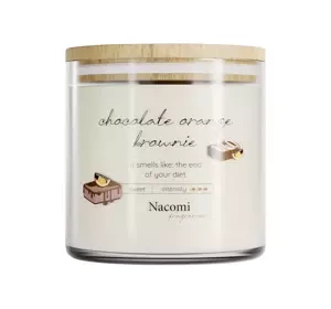 NACOMI FRAGRANCES АРОМАТИЧЕСКАЯ СОЕВАЯ СВЕЧА CHOCOLATE ORANGE BROWNIE 450Г