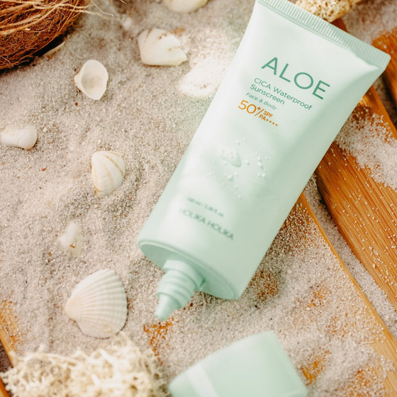 HOLIKA HOLIKA ALOE SOOTHING ESSENCE ЗАХИСНИЙ ГЕЛЬ ДЛЯ ОБЛИЧЧЯ І ТІЛА SFP50+ 100МЛ