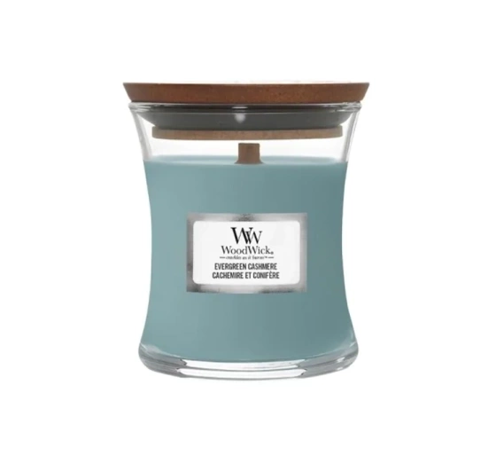 Натисніть на картинку, щоб її збільшити Woodwick Small Jar Candle ароматична свічка Evergreen Cashmere 85 г