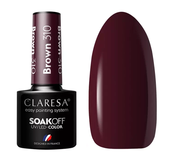 CLARESA SOAK OFF ГЕЛЬ-ЛАК BROWN 310 5Г