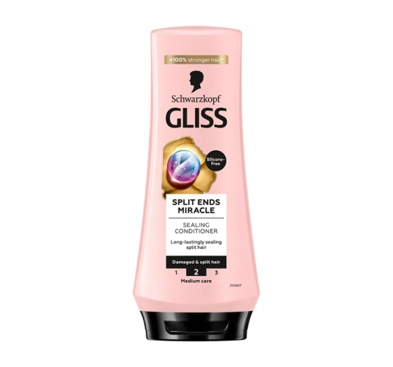 GLISS SPLIT ENDS MIRACLE КОНДИЦІОНЕР ДЛЯ ПОШКОДЖЕНОГО ВОЛОССЯ З ПОСІЧЕНИМИ КІНЧИКАМИ 200МЛ
