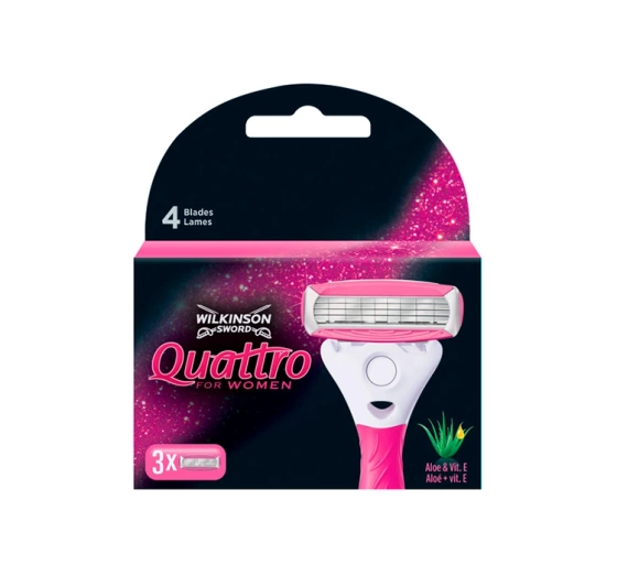 WILKINSON SWORD QUATTRO FOR WOMEN КАРТРИДЖІ ДО БРИТВИ ДЛЯ ЖІНОК 3 ШТУКИ