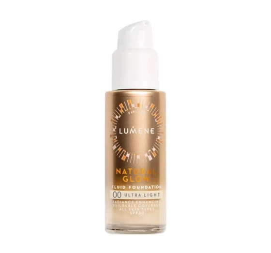 LUMENE NATURAL GLOW FLUID FOUNDATION ТОНАЛЬНИЙ ЗАСІБ ДЛЯ ОБЛИЧЧЯ ULTRA LIGHT 30МЛ
