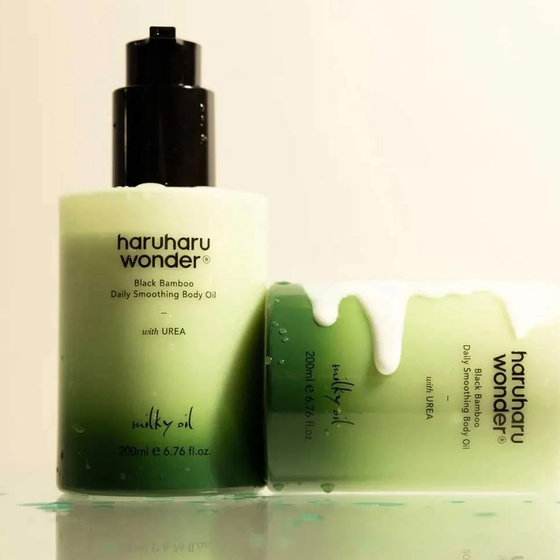 Haruharu Wonder Black Bamboo Daily Soothing Body Oil легка молочна олія для тіла із заспокійливою дією 200 мл