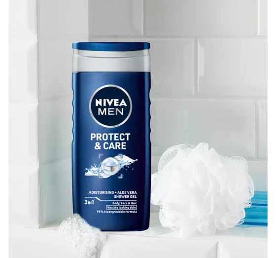 NIVEA MEN PROTECT CARE ГЕЛЬ ДЛЯ ТЕЛА, ЛИЦА И ВОЛОС 250МЛ
