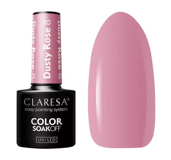 CLARESA SOAK OFF ГЕЛЬ-ЛАК DUSTY ROSE 8 5Г