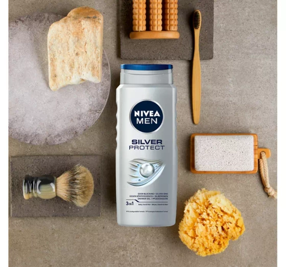 NIVEA MEN SILVER PROTECT ГЕЛЬ ДЛЯ ДУША 500МЛ