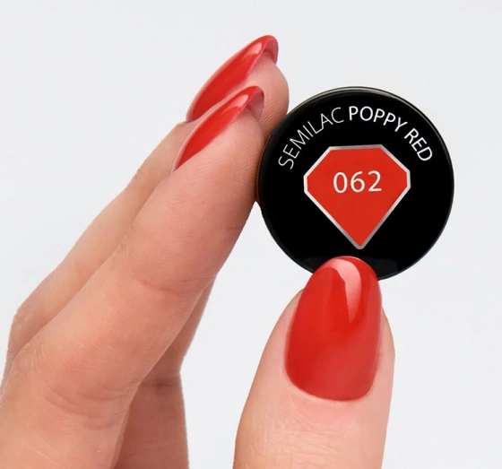 Нажмите на картинку, чтобы ее увеличить SEMILAC ГЕЛЬ-ЛАК UV HYBRID POPPY RED 062