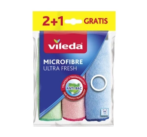 Vileda Microfibre Ultra Fresh серветка для прибирання з мікрофібри 3 штуки