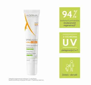 A-DERMA EPITHELIALE A.H ULTRA ЗАЩИТНЫЙ РЕГЕНЕРИРУЮЩИЙ КРЕМ SPF50+ 40МЛ