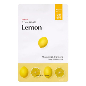 Etude House 0,2 мм Therapy Air Mask Lemon осветляющая тканевая маска с экстрактом лимона 20 мл