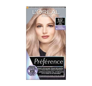 LOREAL PREFERENCE COOL BLONDES ФАРБА ДЛЯ ВОЛОССЯ 8.12 ALASKA СВІТЛИЙ ПОПЕЛЯСТИЙ БЕЖЕВИЙ БЛОНД