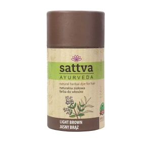 SATTVA AYURVEDA НАТУРАЛЬНАЯ ТРАВЯНАЯ КРАСКА НА ОСНОВЕ ХНЫ СВЕТЛО-КОРИЧНЕВЫЙ 150Г