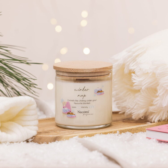 Натисніть на картинку, щоб її збільшити NACOMI FRAGRANCES АРОМАТИЧНА СОЄВА СВІЧКА WINTER NAP 450Г