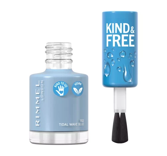 RIMMEL KIND & FREE ВЕГАНСЬКИЙ ЛАК ДЛЯ НІГТІВ 152 TIDAL WAVE BLUE 8МЛ