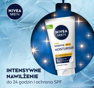 NIVEA MEN Feel Protected Sensitive Trio набір чоловічої косметики: гель для душу + гель для вмивання обличчя + крем для обличчя з SPF15
