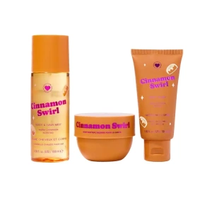 Makeup Revolution Cinnamon Swirl подарочный набор: масло для тела 65 мл + гель для душа 50 мл + спрей 100 мл