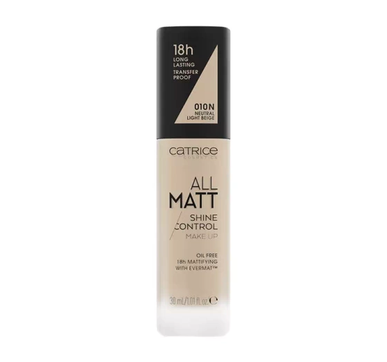 CATRICE ALL MATT SHINE CONTROL ТОНАЛЬНИЙ ЗАСІБ 010N NEUTRAL LIGHT BEIGE 30МЛ
