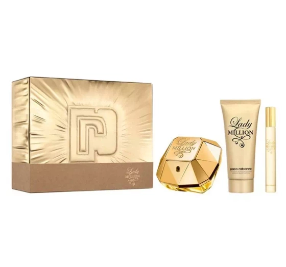 PACO RABANNE LADY MILLION ПАРФУМОВАНА ВОДА СПРЕЙ 80МЛ + 10МЛ + БАЛЬЗАМ 100МЛ