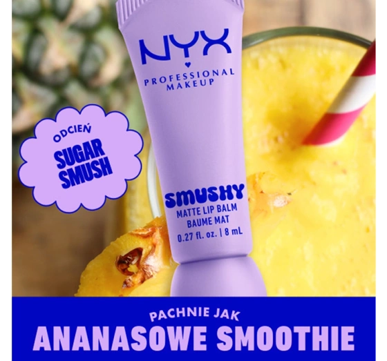 Нажмите на картинку, чтобы ее увеличить NYX Professional Makeup Smushy матовый бальзам для губ 01 Sugar Smush 8 мл