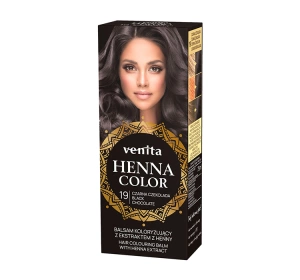 VENITA HENNA COLOR ТОНИРУЮЩИЙ БАЛЬЗАМ С ЭКСТРАКТОМ ХНИ 19 ЧЕРНЫЙ ШОКОЛАД 75МЛ