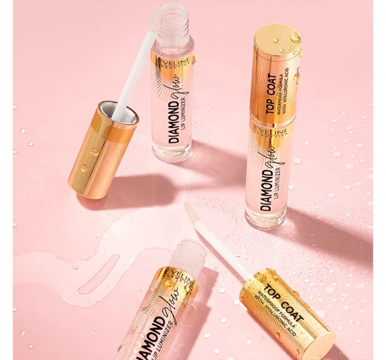 EVELINE DIAMOND GLOW LIP LUMINIZER БЛИСК ДЛЯ ГУБ З ГІАЛУРОНОВОЮ КИСЛОТОЮ 02 STRAWBERRY MOUSE 4,5МЛ