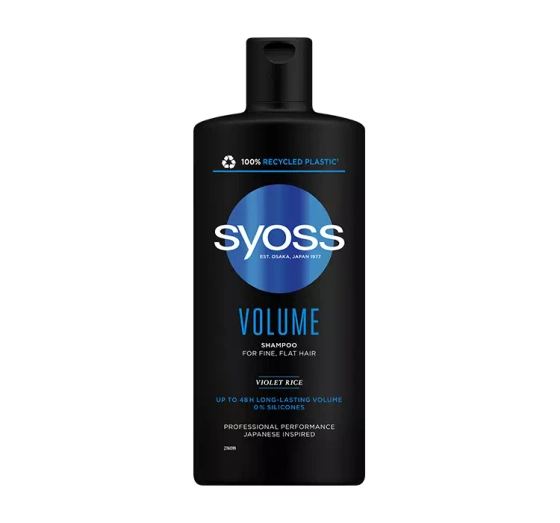 SYOSS VOLUME ШАМПУНЬ ДЛЯ ДЕЛІКАТНОГО ВОЛОССЯ БЕЗ ОБ'ЄМУ 440МЛ