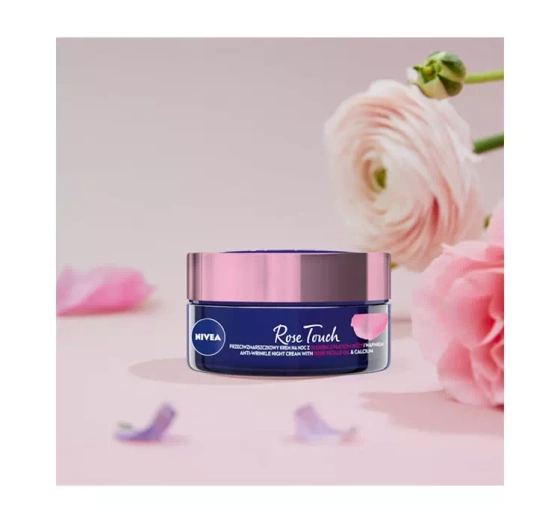 NIVEA ROSE TOUCH НІЧНИЙ КРЕМ ПРОТИ ЗМОРШОК 50 МЛ
