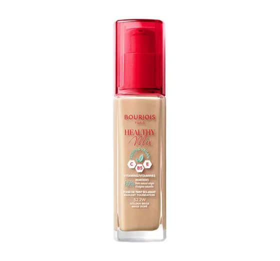 BOURJOIS HEALTHY MIX CLEAN ТОНАЛЬНОЕ СРЕДСТВО ДЛЯ ЛИЦА 52.2W GOLDEN BEIGE 30МЛ